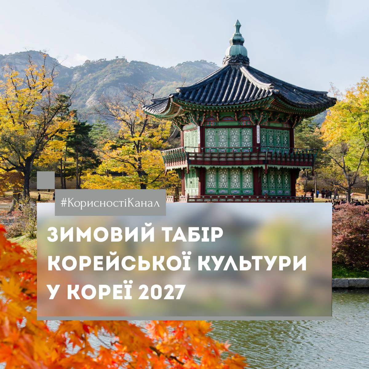 Зимовий табір корейської культури в Південній Кореї 2027